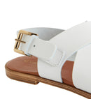 Sandalia Boucle - Liso Blanco Claro - Mujer