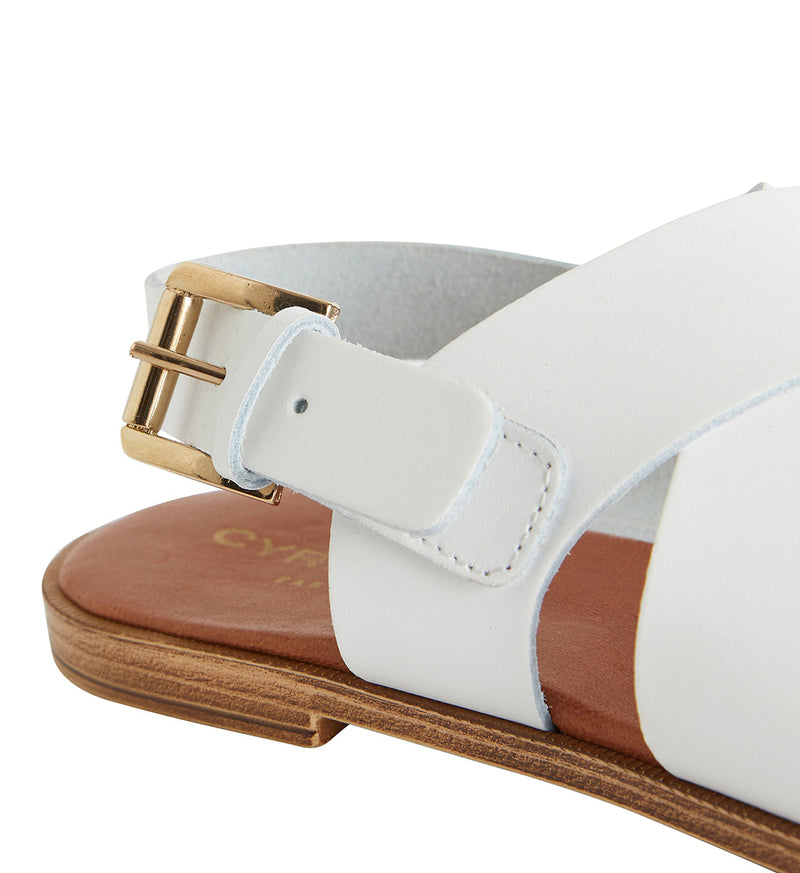 Sandalia Boucle - Liso Blanco Claro - Mujer