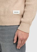 Suéter Con Cuello Redondo Y Cuello Redondo - Arena Oscura