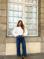Colombe white embroidered blouse