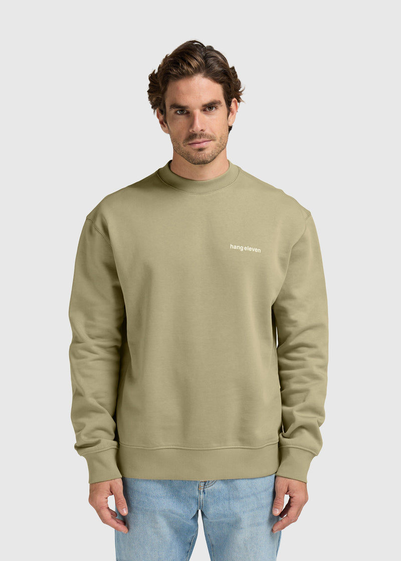 Pull Col Rond Flower - Slate Green
