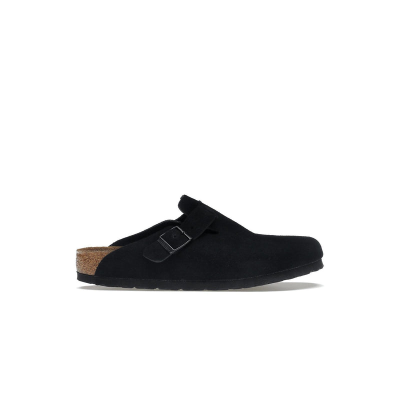 Birkenstock Boston Soft Footbed Suede Black - Noir