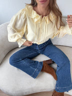 Blusa marrón amarillo pálido