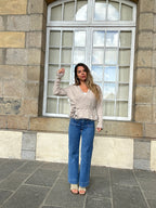 Cardigan à noeud Helena taupe