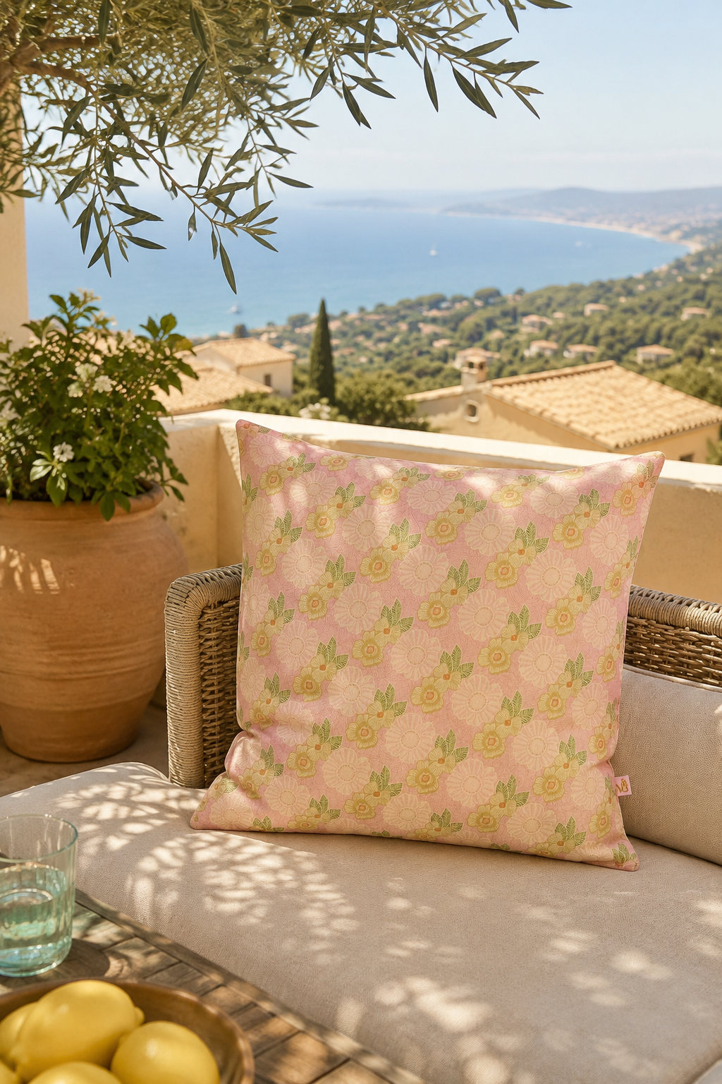 Thais - Housse De Coussin D'Extérieur - Rose