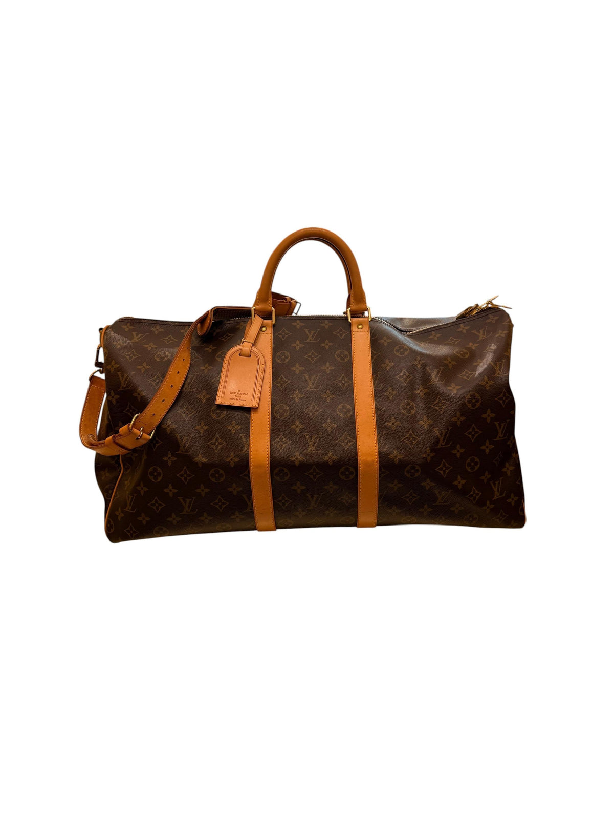 Sac À Main Louis Vuitton Keepall Bandoulière 45 Toile - Marron