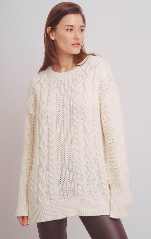 Sweater Woman Blanc  Oversize Birkell