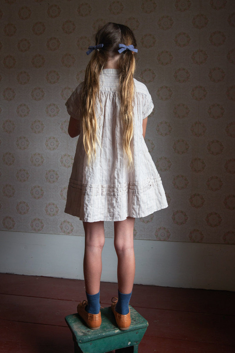 Goldie pinstripe dress - Soor Ploom selection available on amaetc.com, eco friendly concept store for children