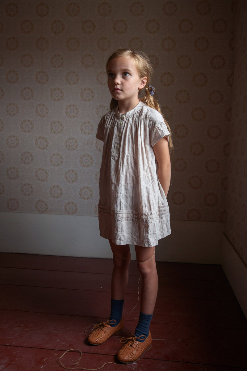Goldie pinstripe dress - Soor Ploom selection available on amaetc.com, eco friendly concept store for children