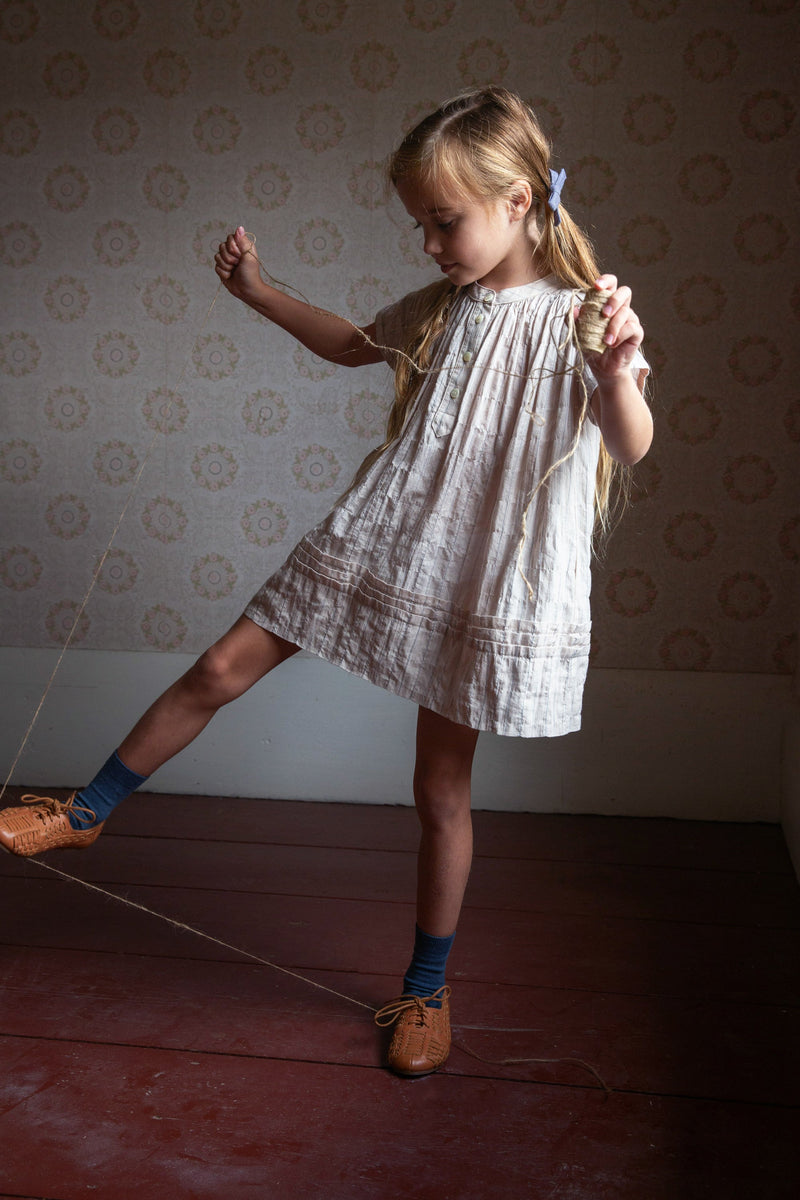 Goldie pinstripe dress - Soor Ploom selection available on amaetc.com, eco friendly concept store for children