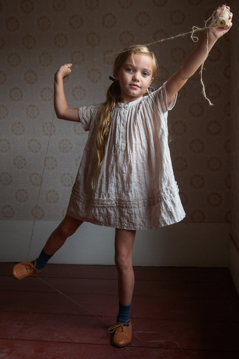 Goldie pinstripe dress - Soor Ploom selection available on amaetc.com, eco friendly concept store for children