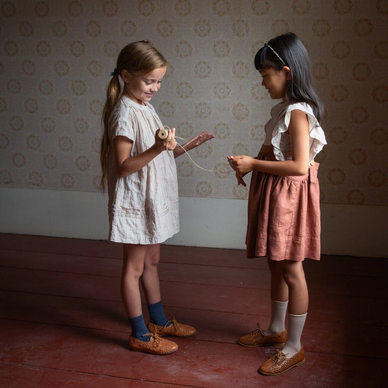 Goldie pinstripe dress - Soor Ploom selection available on amaetc.com, eco friendly concept store for children