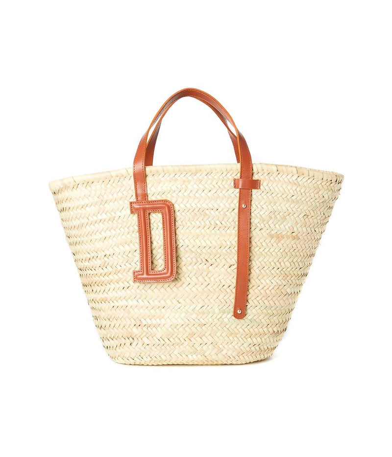 Sac Panier En Palme - Camel