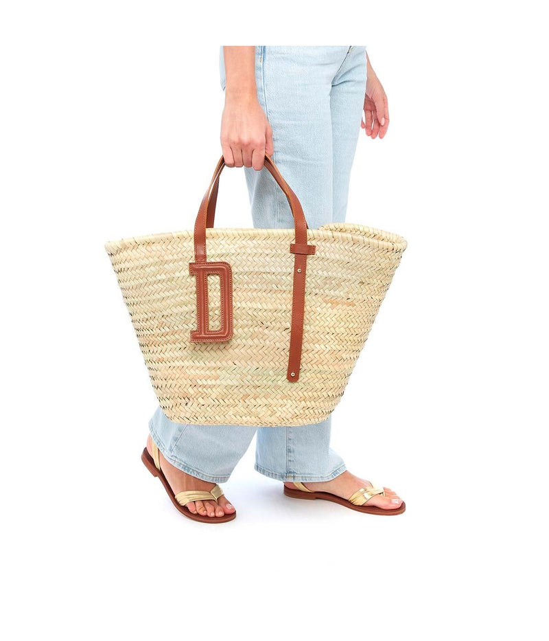 Sac Panier En Palme - Camel