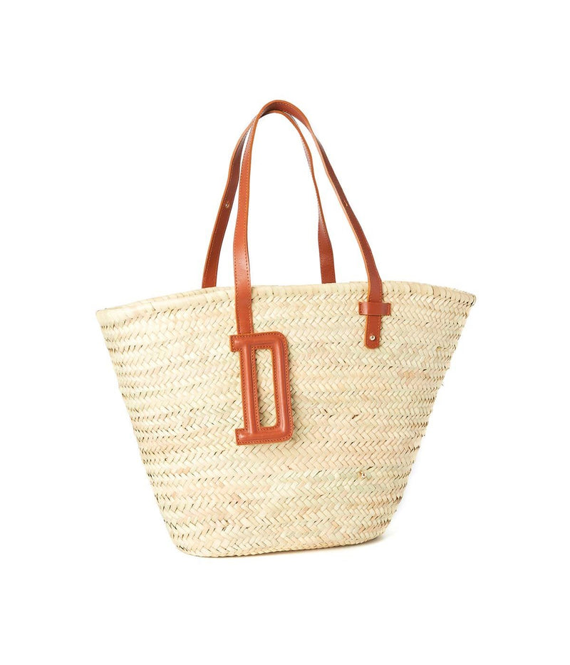 Sac Panier En Palme - Camel