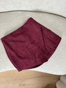 Jupe Short En Suédine Selena Bordeaux