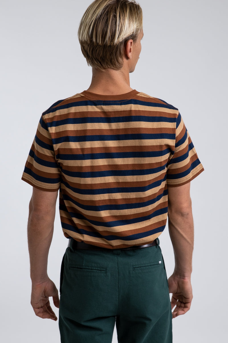 Rhythm - T-Shirt Everyday Stripe - Baked - Homme