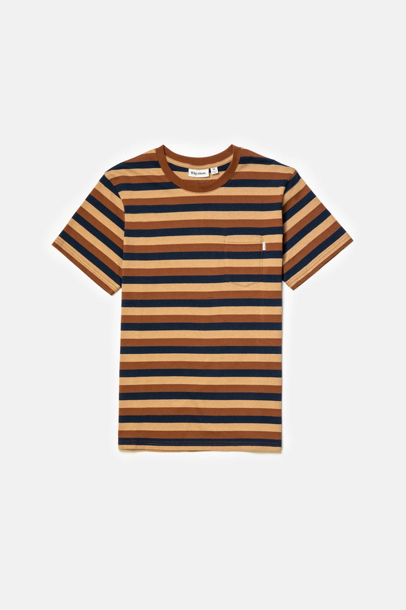 Rhythm - T-Shirt Everyday Stripe - Baked - Homme