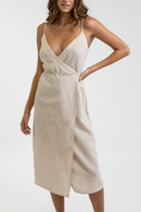 Rhythm - Robe Jupe Eve Wrap Slip Dress - Natural - Femme