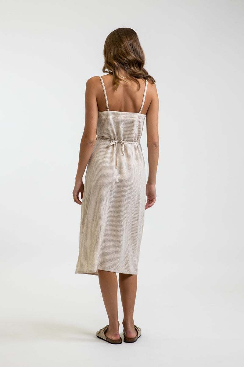 Rhythm - Robe Jupe Eve Wrap Slip Dress - Natural - Femme