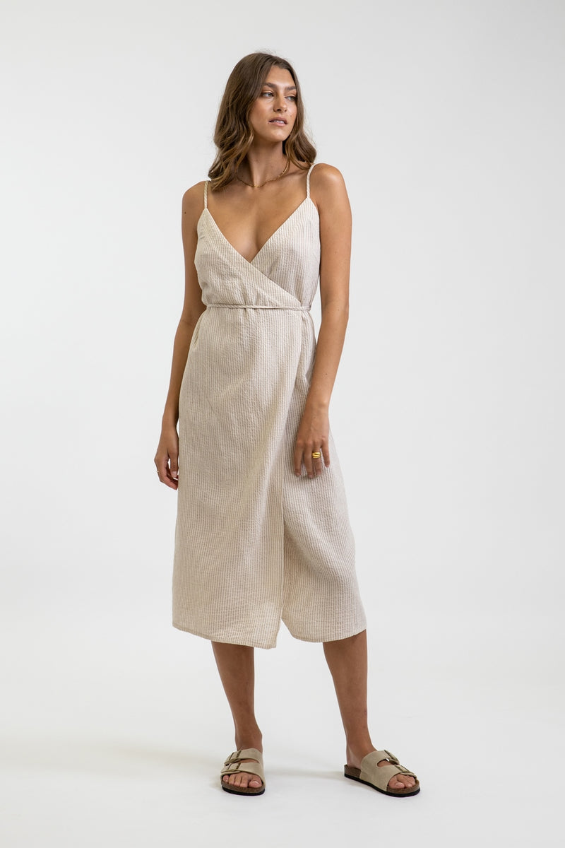 Rhythm - Robe Jupe Eve Wrap Slip Dress - Natural - Femme