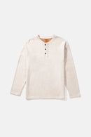 Rhythm - T-Shirt Vintage Linen Terry Ls Henley - Natural - Homme