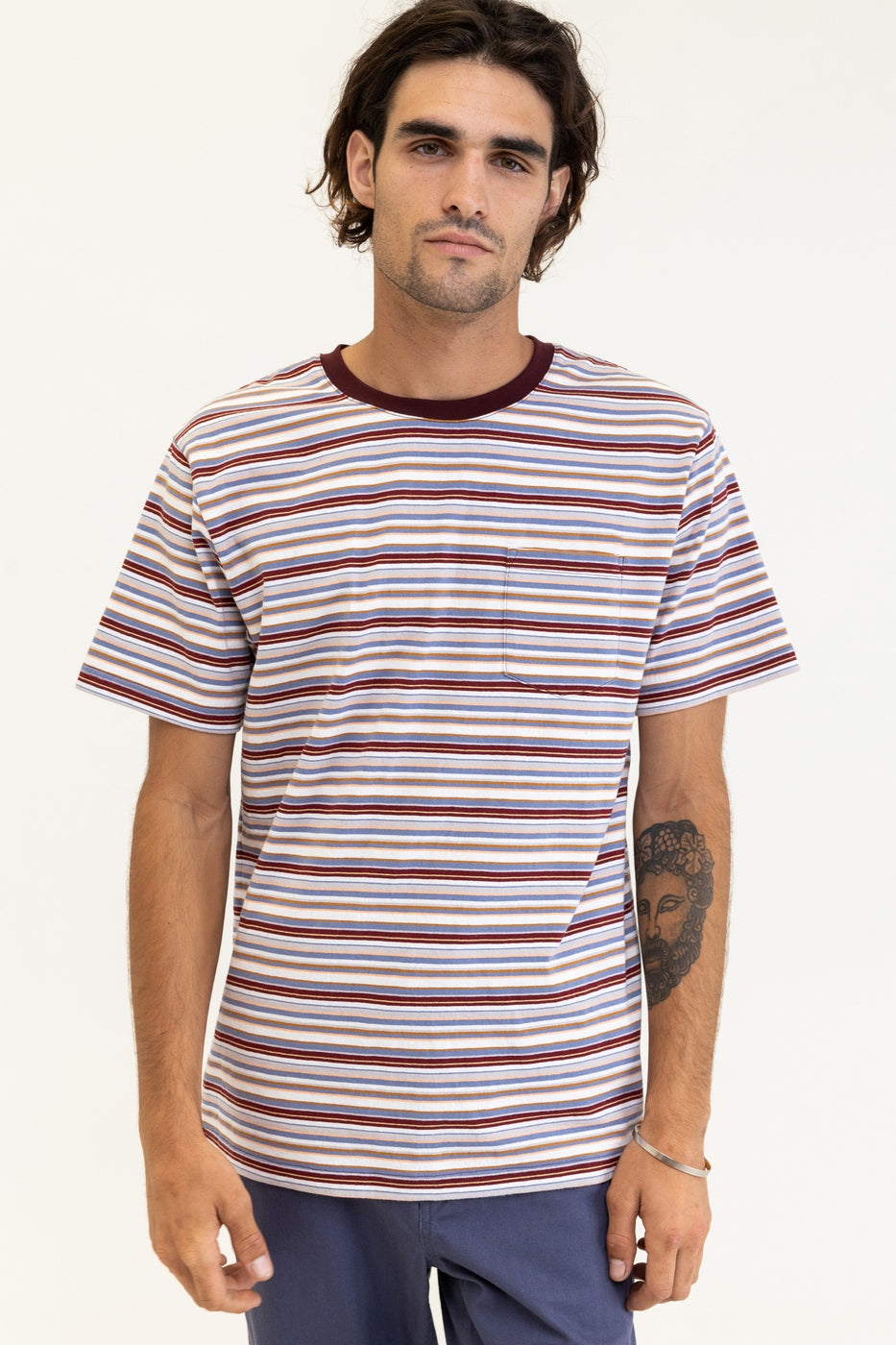 Rhythm - Camiseta a rayas Everyday - Multi - Hombres