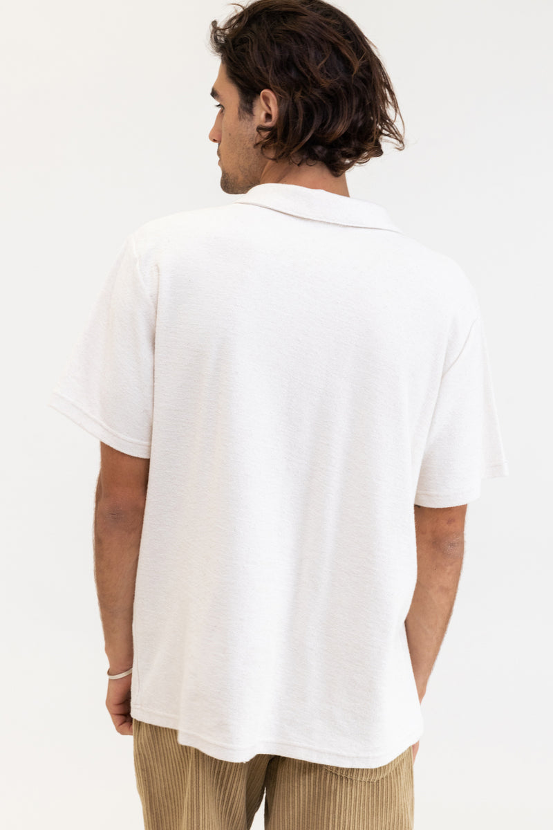 Rhythm - T-Shirt Vintage Terry - Natural - Homme