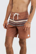Rhythm - Short De Bain Stripe Trunk - Nutmeg - Homme