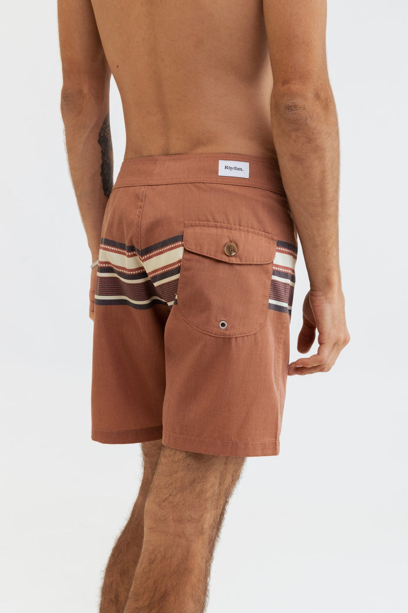 Rhythm - Bañador tipo baúl a rayas - Nuez moscada - Hombre
