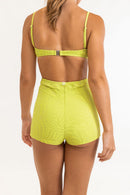 Rhythm - Braguita de bikini Bengal Jacquard Surf - Apio - Mujer