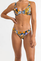 Rhythm - Bas De Maillot Ophelia Floral Cheeky - Black - Femme