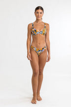 Rhythm - Bas De Maillot Ophelia Floral Cheeky - Black - Femme