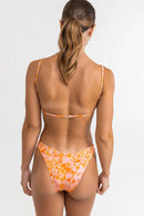 Rhythm - Top de bikini corto floral Evangeline - Mandarín - Mujer