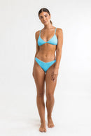 Rhythm - Top de bikini con top fijo Wave Break - Cielo - Mujeres