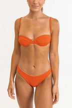 Rhythm - Top de Bañador Marle Gathered Underwire - Mandarin - Mujer
