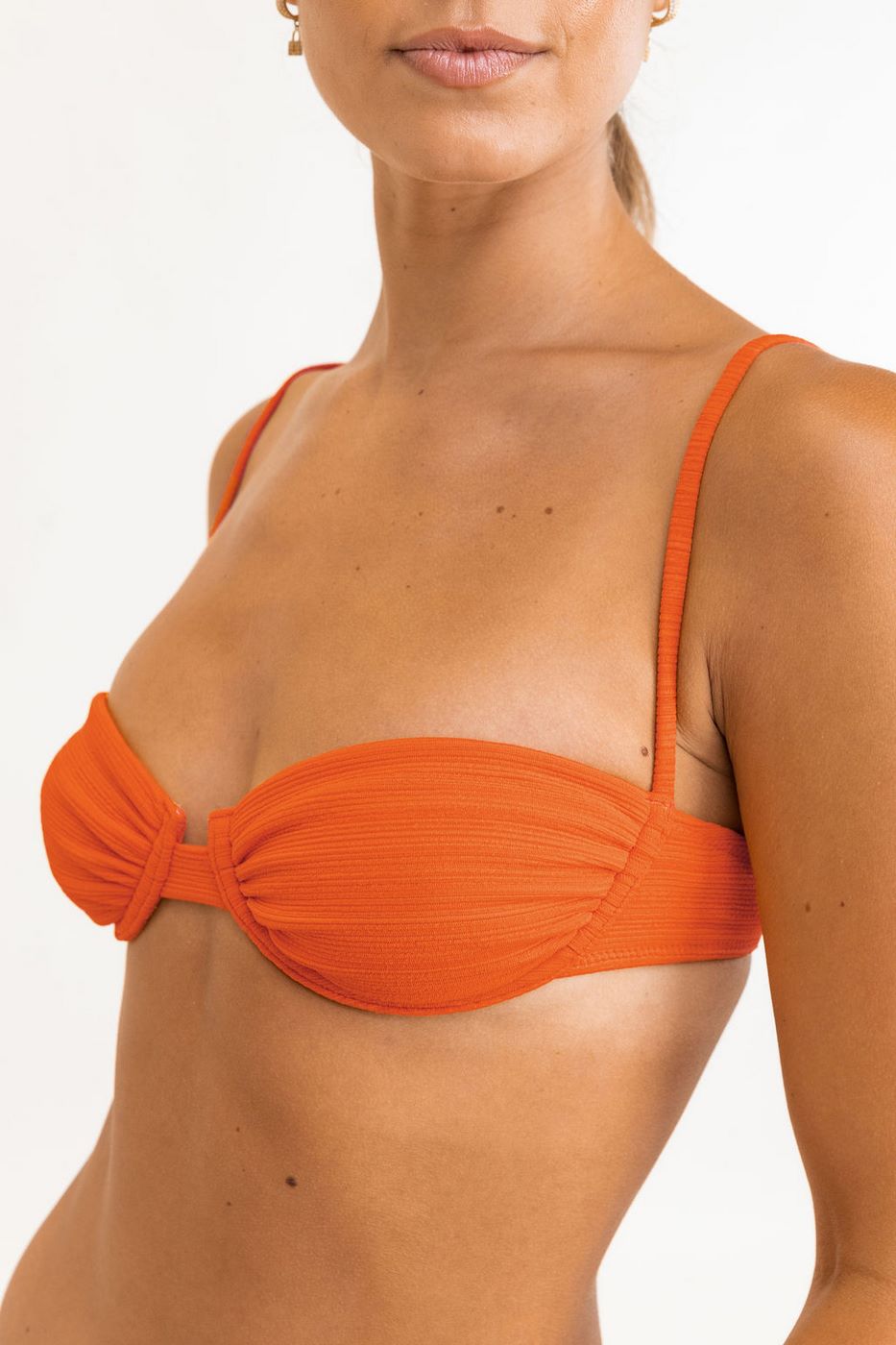 Rhythm - Top de Bañador Marle Gathered Underwire - Mandarin - Mujer