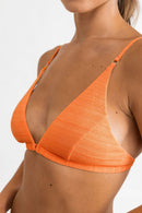 Rhythm - Haut De Maillot Marle Panelled Bralette - Papaya - Femme
