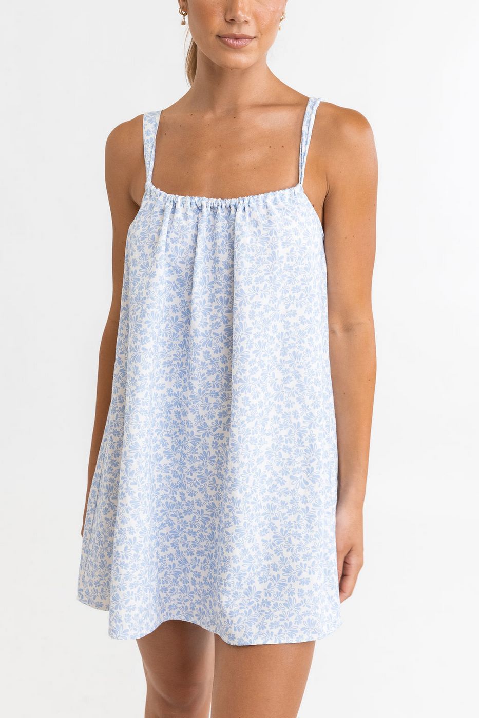Rhythm - Robe Voleta Floral Mini - Cornflower - Femme