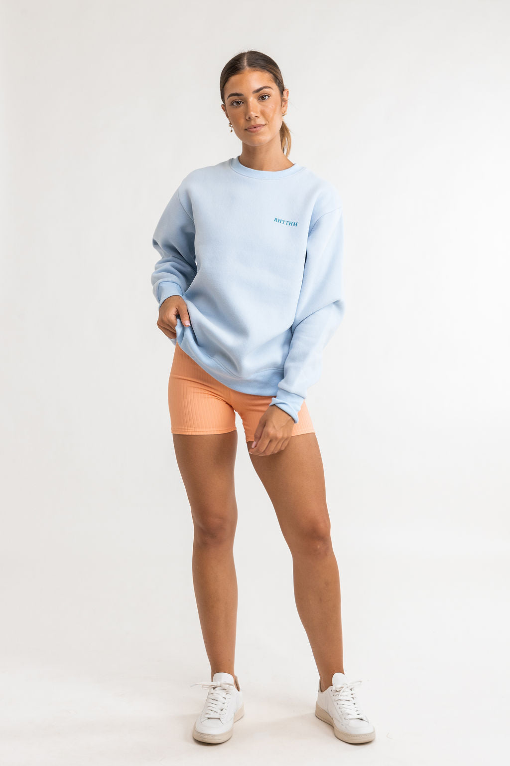Rhythm - Sweat Lo Fi Sunset Crew Neck - Blue - Femme