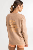 Rhythm - T-Shirt Manches Longues Lo Fi Sunset - Mocha - Femme