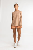 Rhythm - T-Shirt Manches Longues Lo Fi Sunset - Mocha - Femme