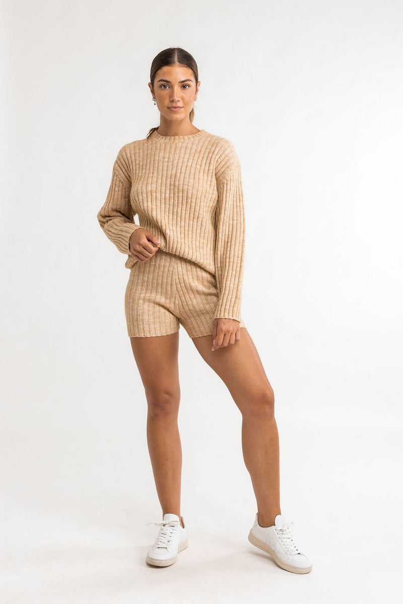 Rhythm - Short Daisy Knit - Oatmeal - Femme