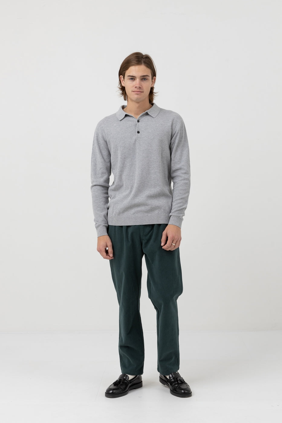 Textured T-Shirt - Heather Grey - Men