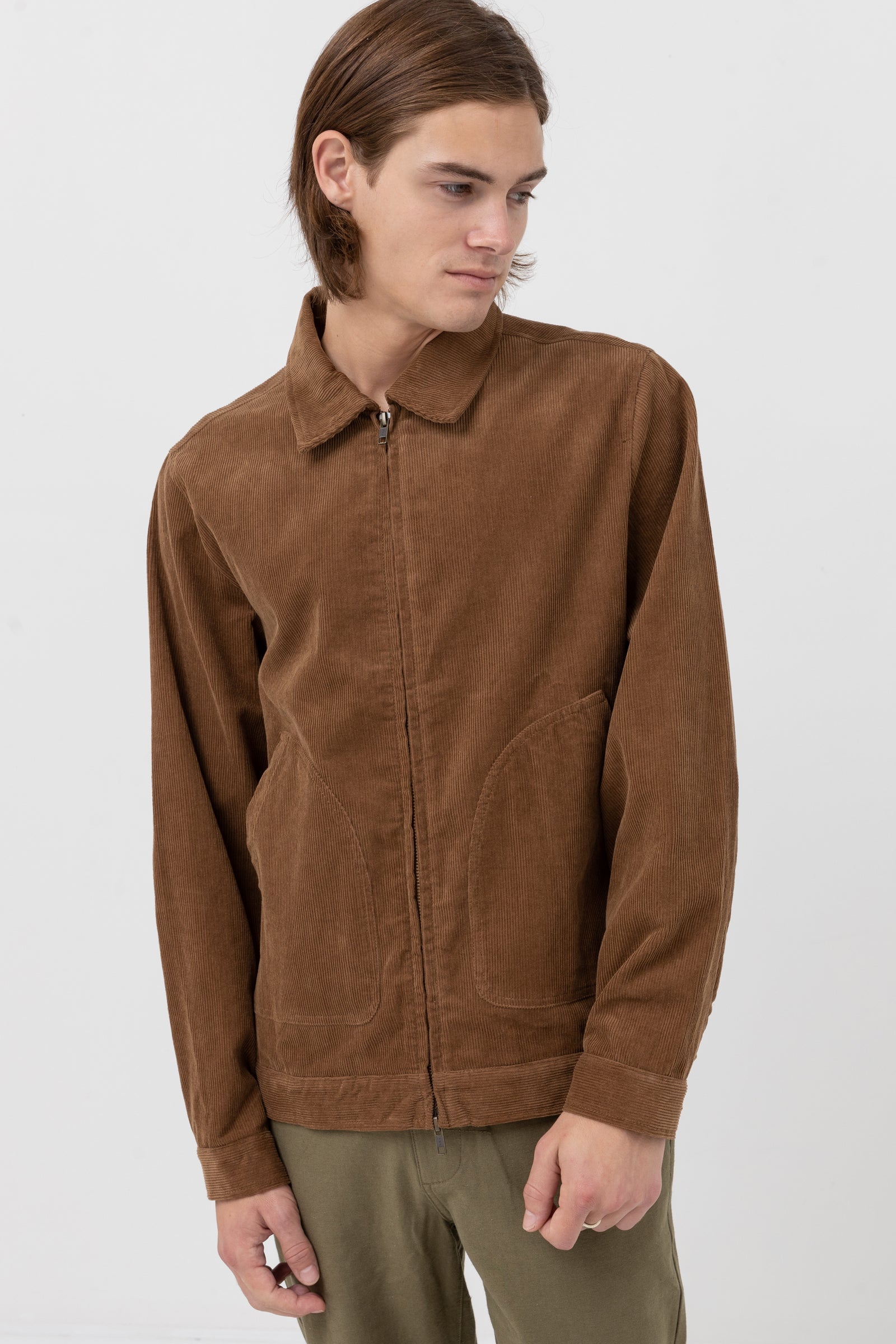 Cord Utility Jacket - Brown - Men's