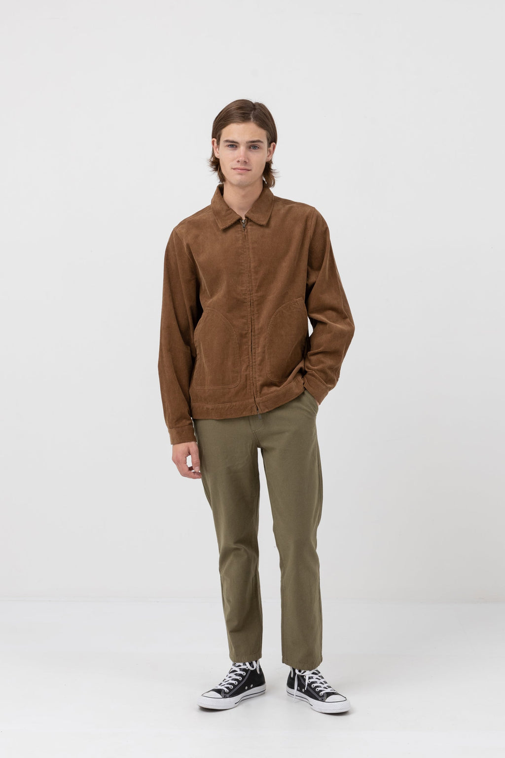 Cord Utility Jacket - Brown - Men's