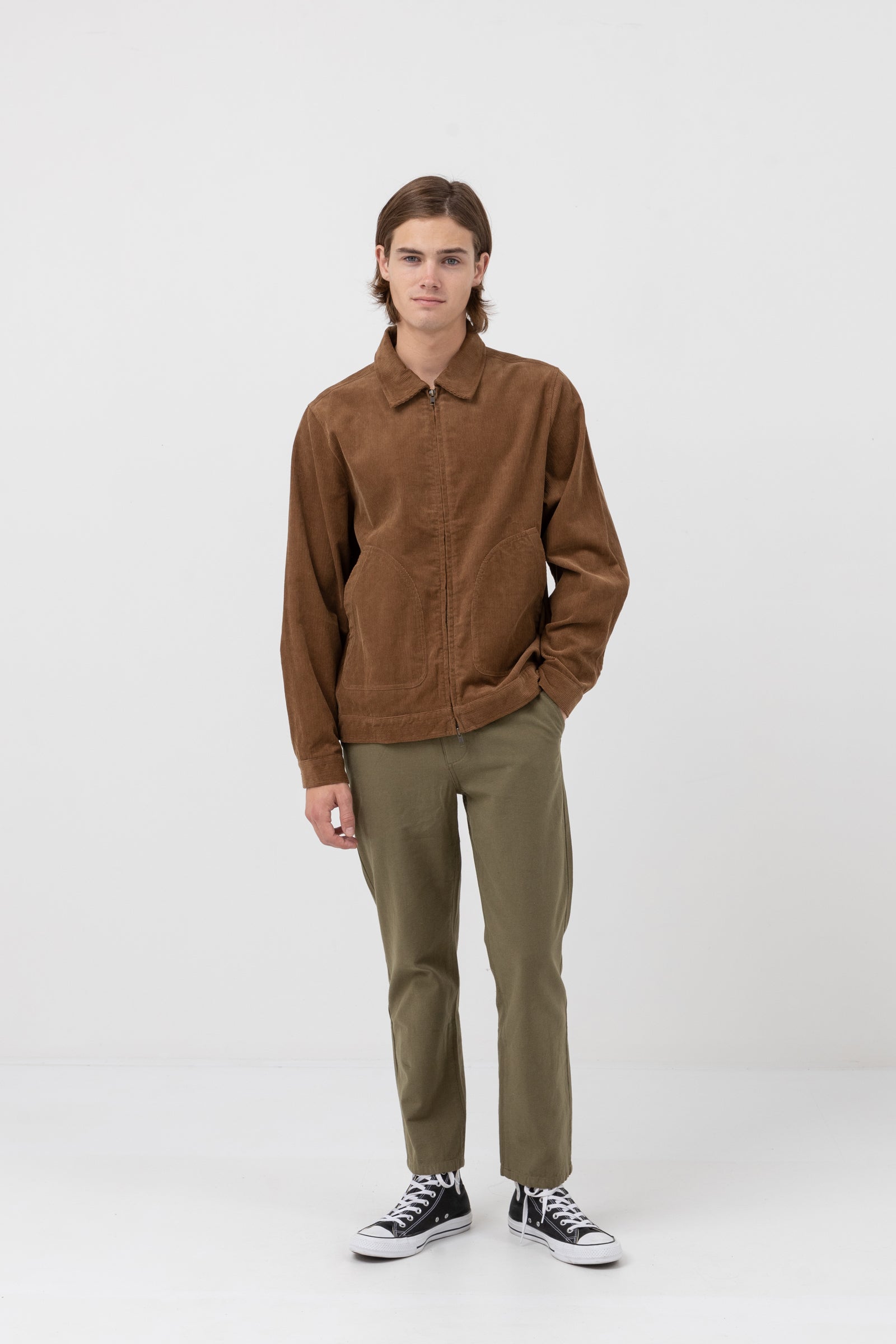 Cord Utility Jacket - Brown - Men's