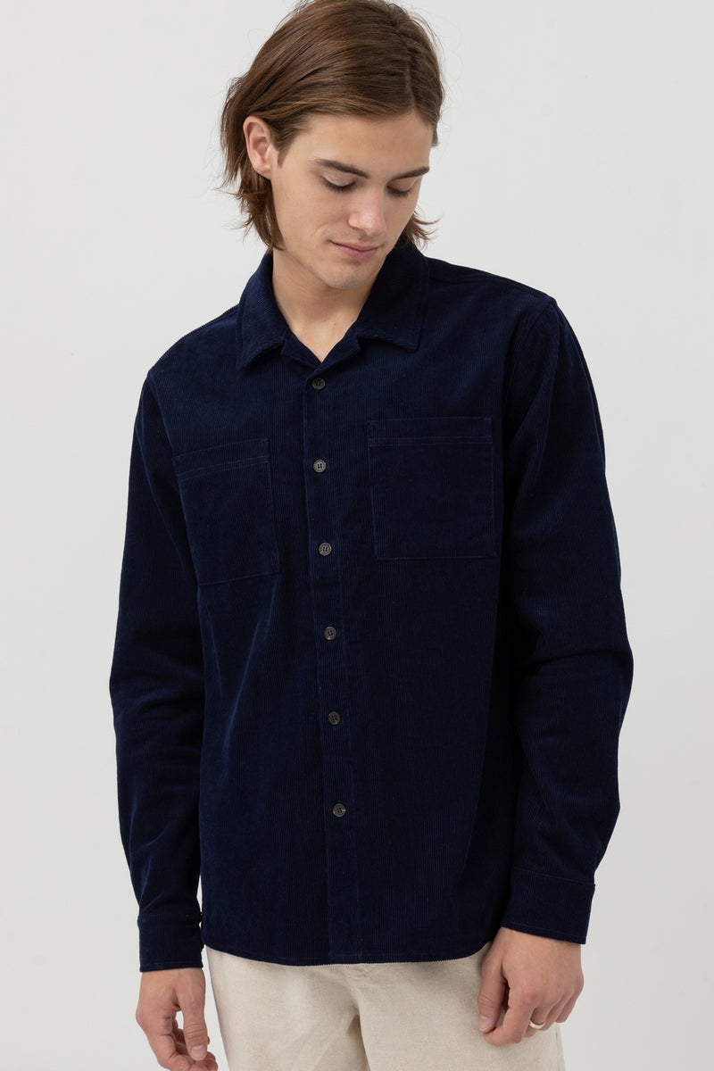 Rhythm - Chemise Corduroy - Navy - Homme