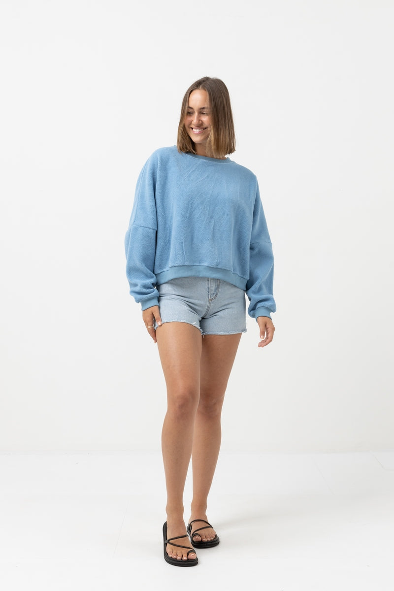 Rhythm - Pull Stacked Slouch Fleece - Caramel - Femme