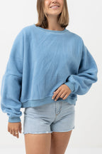 Rhythm - Pull Stacked Slouch Fleece - Caramel - Femme